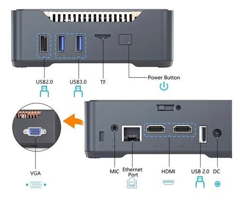 Mini Pc Intel Celeron J4125 8gb Ddr4 128gb Windows 11 Pro