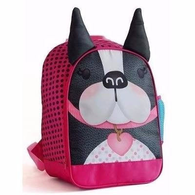 Mochila Espalda Zoo Bags Perrita Con Rosa 35cm Jardin