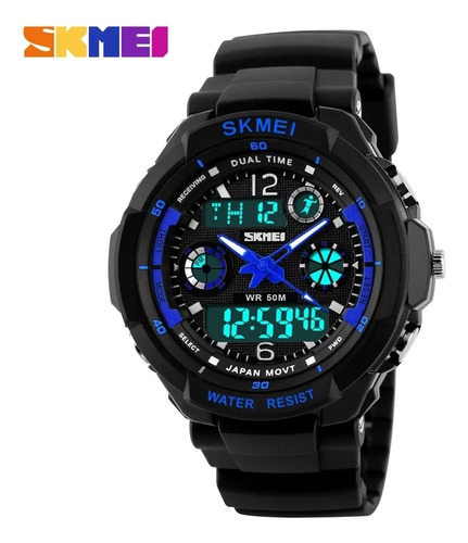 Reloj Skmei Hombre S- Shock Analógico Digital Luz Led