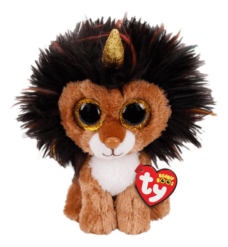 Pelúcia Beanie Boos Ty Leão Ramsey 15cm - Toyng