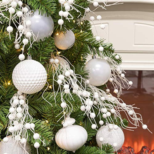 20 Ramas De Purpurina Para Decoración De Árbol De Navidad