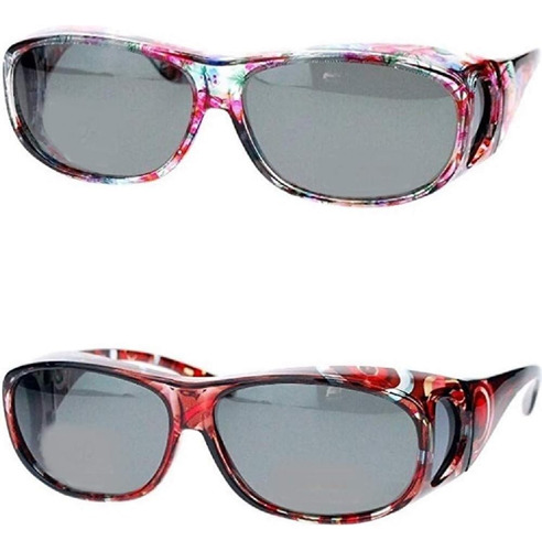 2 Pares De Lentes De Sol Polarizados Para Usar Sobre Gafas D