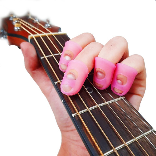 Protetor De Dedos Para Tocar Violão, Guitarra E Ukulele Cor Azul Tamanho M