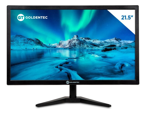 Monitor Led 21 Widescreen 60hz Flat Hd Goldentec Cor Preto 110V/220V