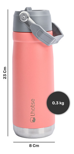 Botella Térmica Insulada Lhotse Adventure 650ml Rosado