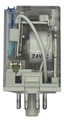Relevador 24vdc 10a, 8 Pines Circular