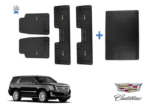 Tapetes 3 Filas Logo Cadillac + Cajuela Escalade 2015 A 2020