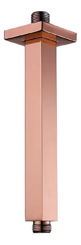 Haste De Teto Para Chuveiro 20cm Lexxa Rose Gold Lx07rg Acabamento Polido Cor Rosa