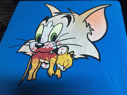 Tom Y Jerry - Celeste - Animacion - Polera- Cyco Records