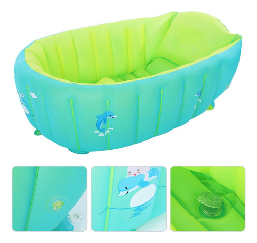 Bebé Inflable Bañera Bebé Bañera Plegable Portátil Bañera Ni