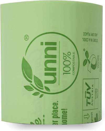 Unni Bolsas 100% Compostables, De 4 Galones, 15 Litros, 1...