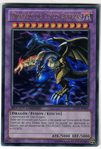 Yugioh Five Headed Dragon Ultra Rare Lc03-sp004