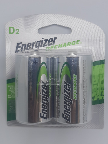 Pilas Baterías D2 Energizer Recargables 2500 Mah 