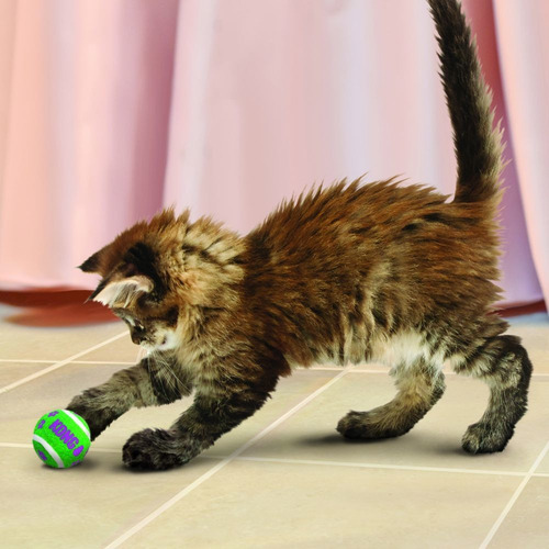 Imagem 4 de 4 de Bolinhas P/ Gato C/ Sinos Kong Cat Active Tennis Balls C/ 3