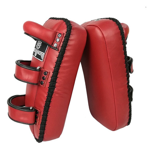 Thai Pads Curvos Ko Machine Muay Thai Box Piel Genuina (par)