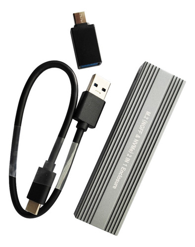Carcasa De Disco Duro Ssd M.2 Nvme A Usb 3.1 Adaptador Pc