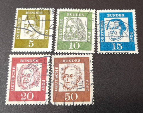 Sello Postal Alemania - Personajes 1961 ( 5 Sellos )