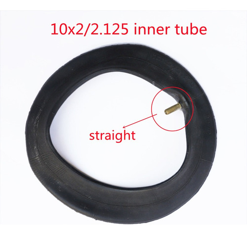 Cámara 10x2.125 Pulgadas Monopatín Eléctrico Pico Recto Schrader