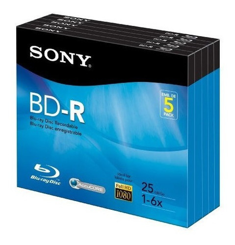 Disco De Blu-ray Grabable Sony 5bnr25r3h 6x 25gb - Paquete