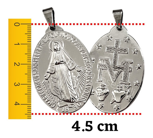 Medalla Virgen Milagrosa Acero