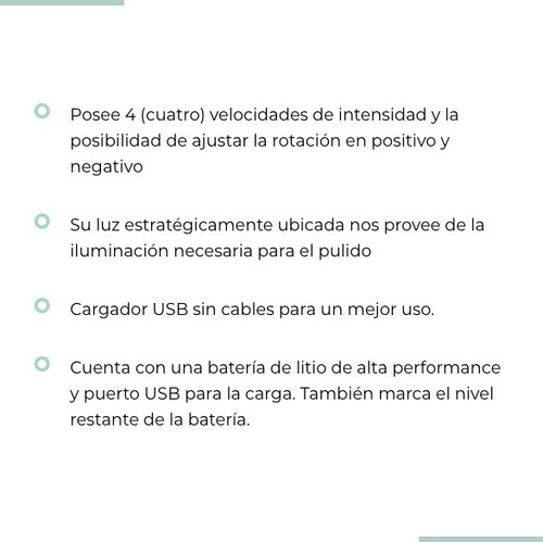 Imagen 3 de 7 de Torno Pulidor De Uñas Nail Device Carga Usb Glaps