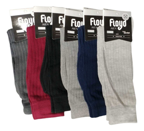 Medias De Vestir Hombre Algodón Morley Floyd Cl07 Pack X6