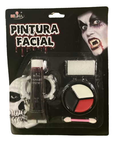 Set Maquillaje Halloween Con Dientes Vampiro