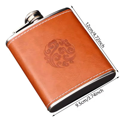 Botella Whisky Y Ron Acero Labrada Walker 207 Ml. Chata