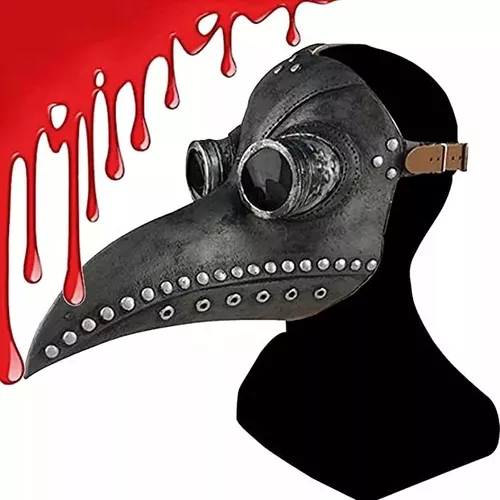 Bubonis Máscara de médico de la peste negra en cuero blanco -  México