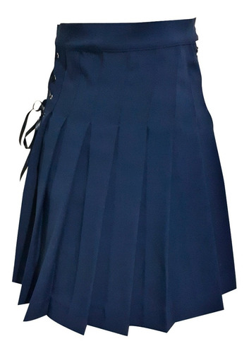 Falda Azul Con Listón