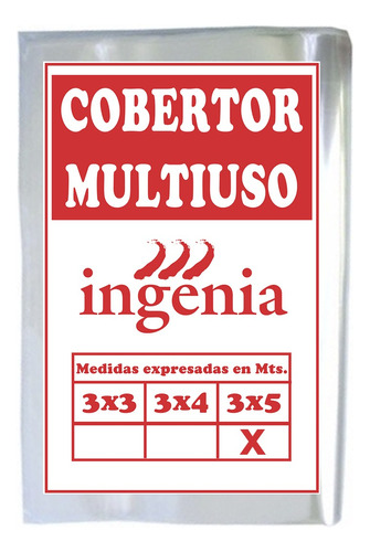 Cobertor Plástico Multiuso Ingenia 3x5mts Pvc