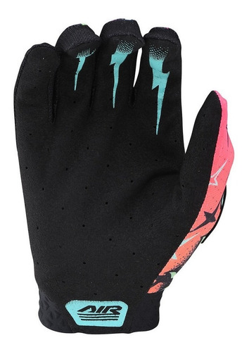 Guantes Bici Niño Air Skull Demon Naranja/verde Tld Original