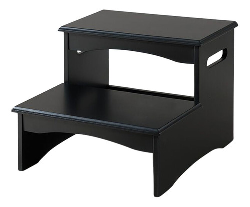 Taburete De Dormitorio De Madera Con Acabado Negro Courtney