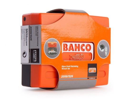 Set Juego Bahco Tubo Hexagonal Bocallave Torx Allen Philips Plano Crique 26 Piezas Encastre 1/4'' En Estuche