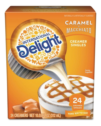 Crema Para Café Delight, Sabor Caramelo Mocchiato 24 Pzas.