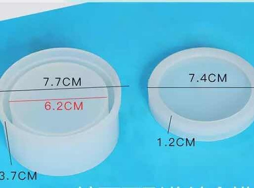 Imagen 1 de 5 de Molde Silicona Para Resina Alhajero Yeso Artesania Redondo