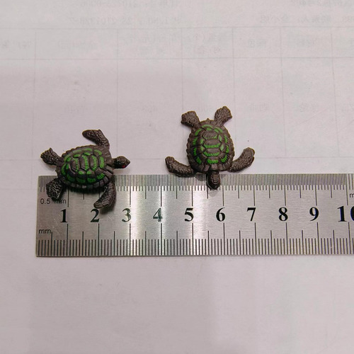 2 Modelo De Figuras De Animais De Tartaruga Marinha Realista