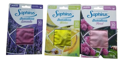 Aromatizante De Ambientes Saphirus Sensaciones X 3 Unidades