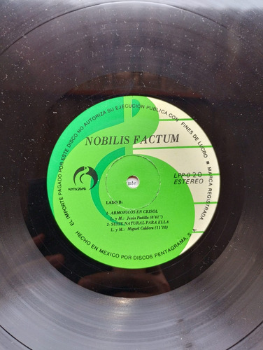 Disco Acetato Nobilis Factum Autografiado (Usado)