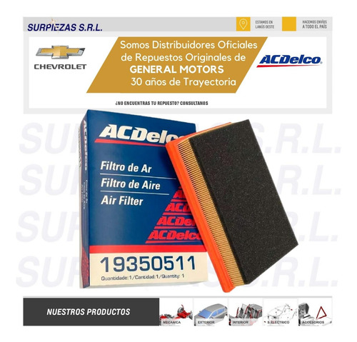 Kit Filtros + Aceite Acdelco Semi Chevrolet Onix / Prisma