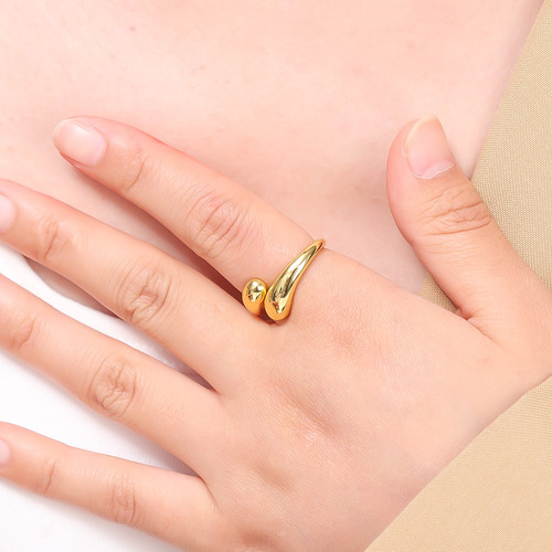 Anillo Ajustable Unisex En Forma De U Para Pareja, Anillo Ov
