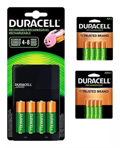 Cargador Pilas Duracell + 8 Pilas Aa Recargables 2500 Mah