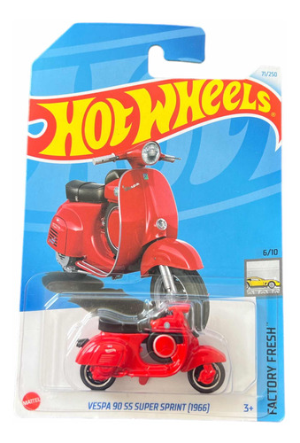 Vespa 90 Súper Sprint Hotwheels Moto Clásica De Colección