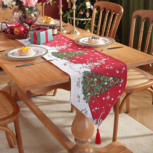 De Mesa Navideño, Muñeco De Nieve, Copos De Nieve, Mantel,