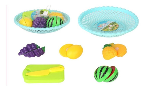 Set De Frutas Y Verduras Infantiles Con Velcro Para Cortar