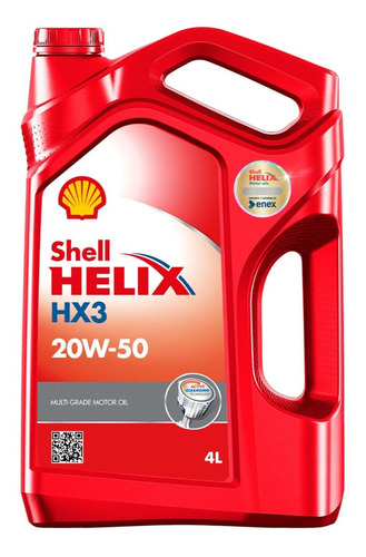 Aceite De Motor Shell Helix Hx3 20w50 Sl/cf 4 L