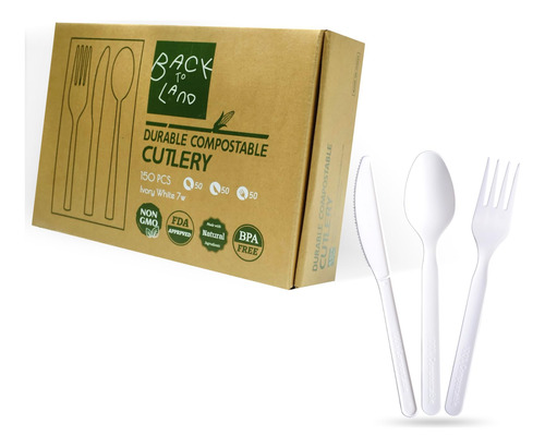 Volver A La Tierra 100% Utensil Compostable Sets No Spoons D