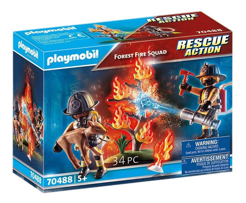 Playmobil Escuadrón De Bomberos Incendios Forestales 70488