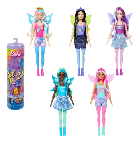 Barbie Color Reveal 6 Sorpresas Rainbow Galaxy