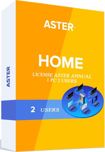 Imagen 1 de 1 de Aster Multiseat Home 2 Usuarios Licencia Anual Multiusuarios
